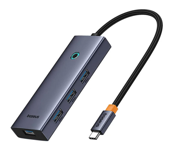 Baseus 5w1 UltraJoy 5-Port (4xUSB 3.0, PD) Szary - 1310875 - zdjęcie 2